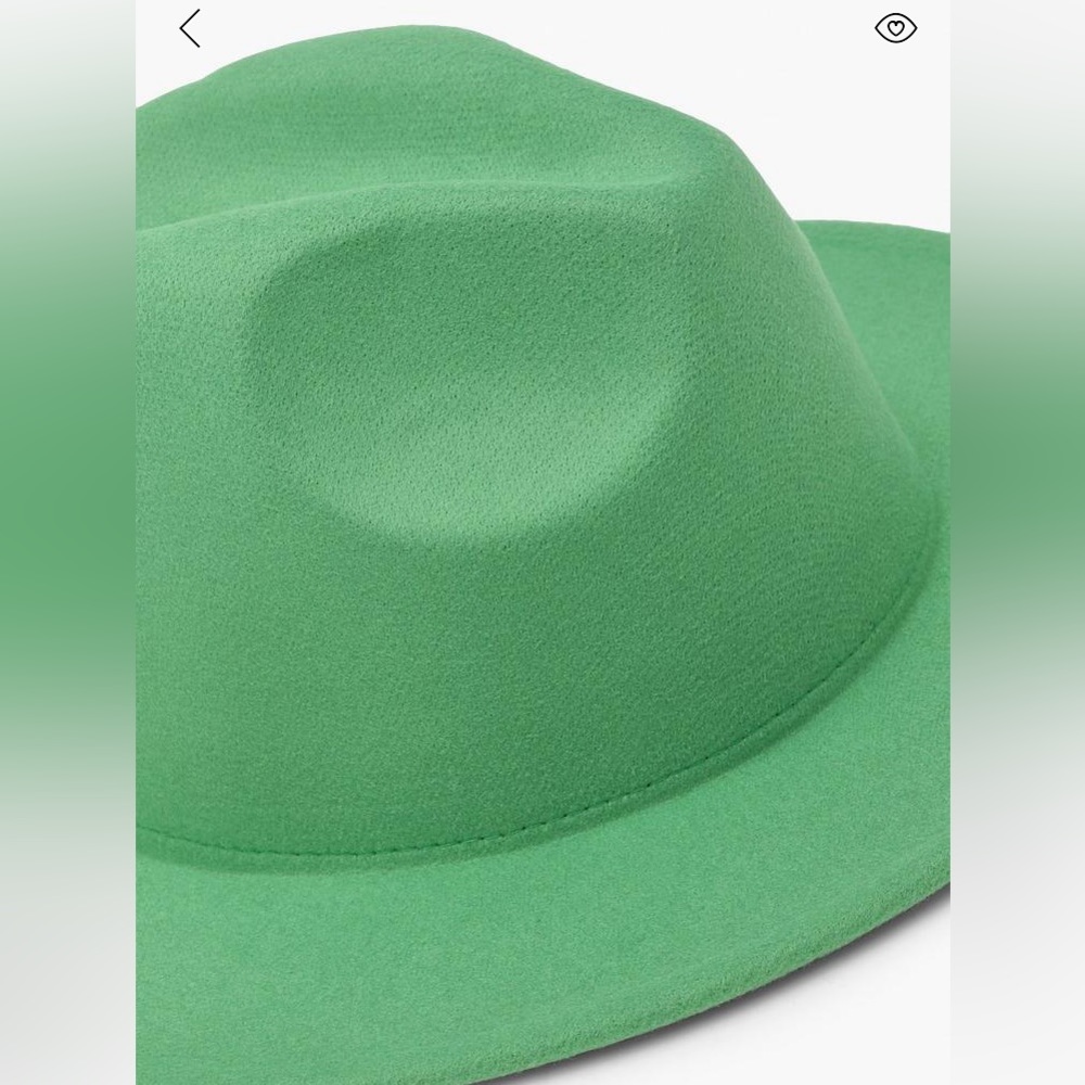 New Inventory 🔥Boohoo Basic Green Ribbon Taped Fedora🔥 - Picture 2 of 5